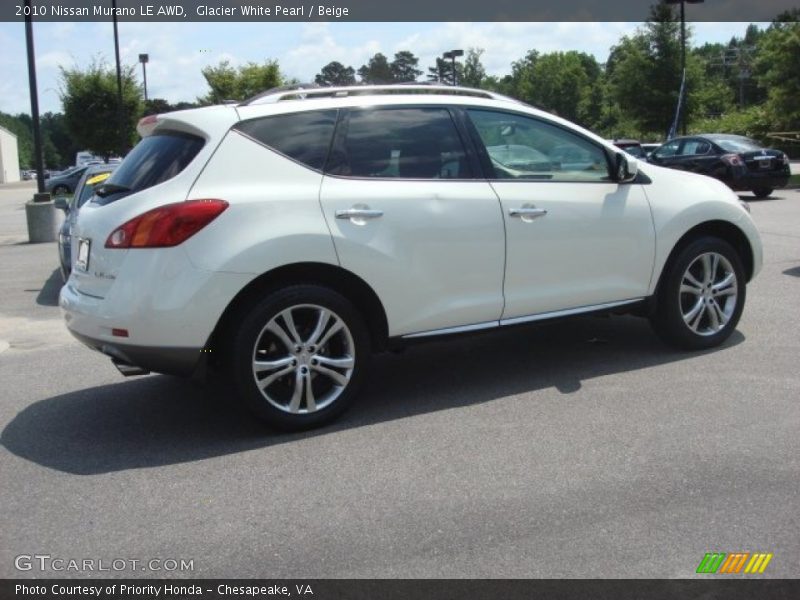 Glacier White Pearl / Beige 2010 Nissan Murano LE AWD