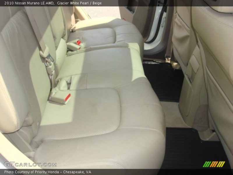 Glacier White Pearl / Beige 2010 Nissan Murano LE AWD