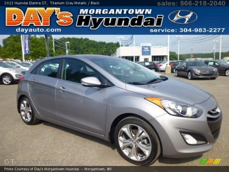 Titanium Gray Metallic / Black 2013 Hyundai Elantra GT