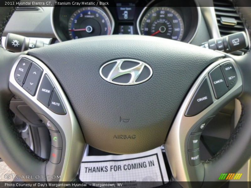 Titanium Gray Metallic / Black 2013 Hyundai Elantra GT