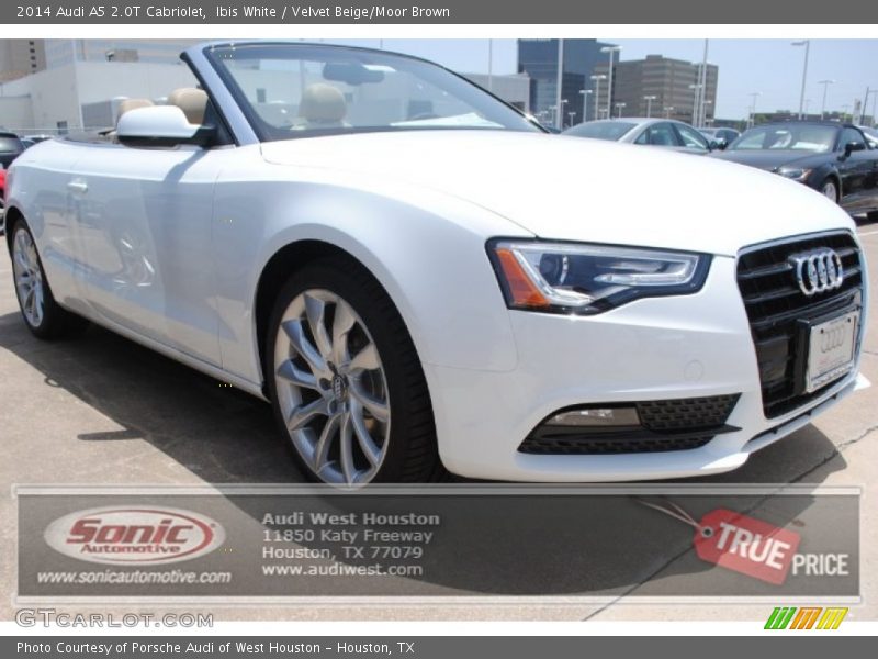 Ibis White / Velvet Beige/Moor Brown 2014 Audi A5 2.0T Cabriolet