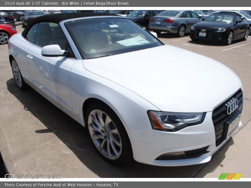 Ibis White / Velvet Beige/Moor Brown 2014 Audi A5 2.0T Cabriolet