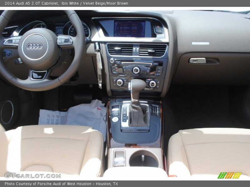 Ibis White / Velvet Beige/Moor Brown 2014 Audi A5 2.0T Cabriolet