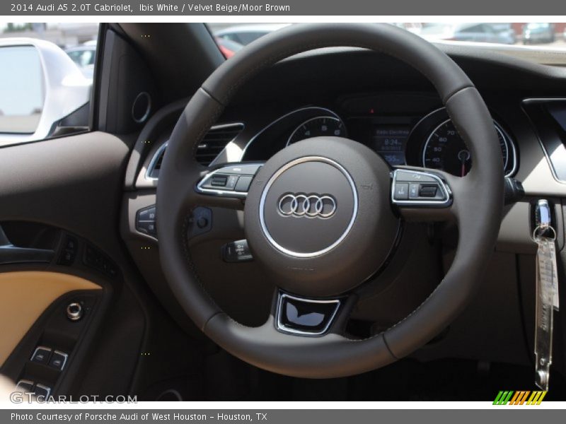 Ibis White / Velvet Beige/Moor Brown 2014 Audi A5 2.0T Cabriolet