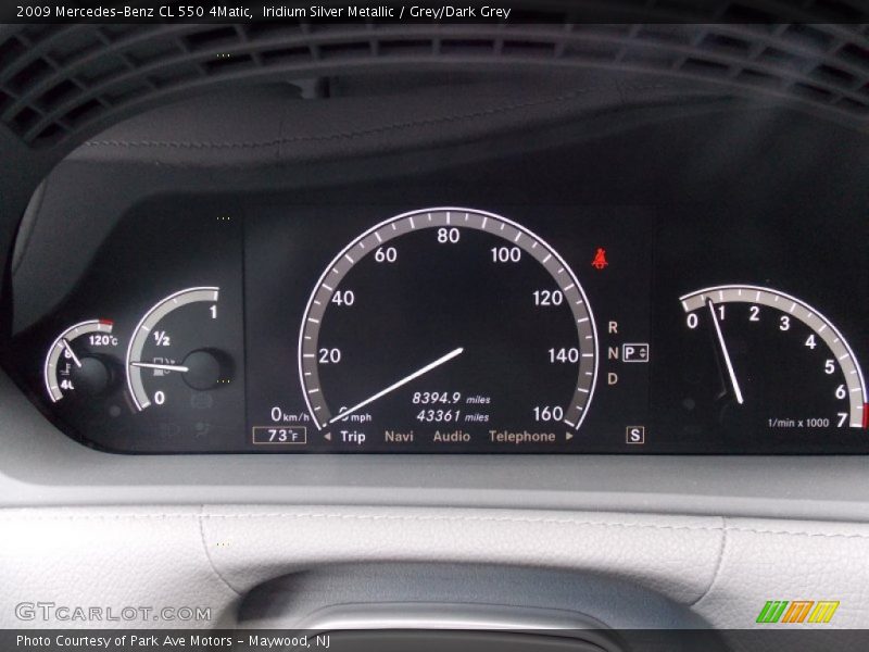 Iridium Silver Metallic / Grey/Dark Grey 2009 Mercedes-Benz CL 550 4Matic