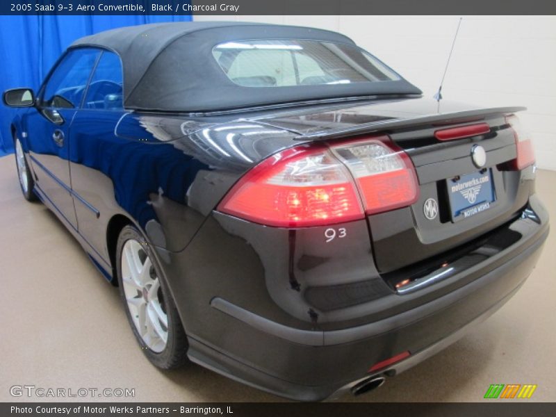 Black / Charcoal Gray 2005 Saab 9-3 Aero Convertible