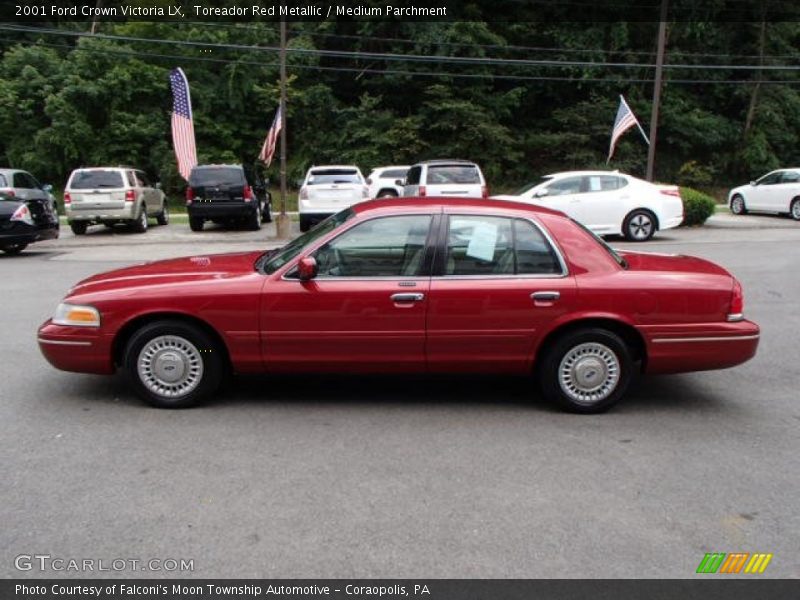 Toreador Red Metallic / Medium Parchment 2001 Ford Crown Victoria LX