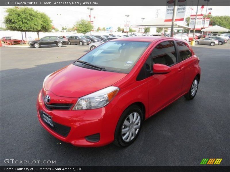 Absolutely Red / Ash Gray 2012 Toyota Yaris L 3 Door