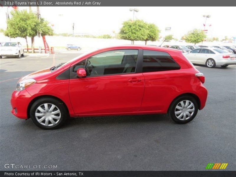 Absolutely Red / Ash Gray 2012 Toyota Yaris L 3 Door