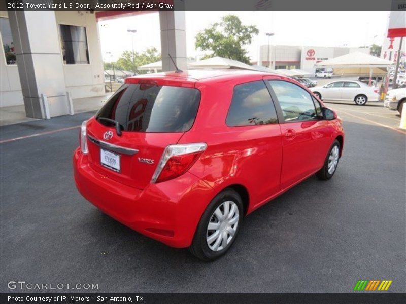 Absolutely Red / Ash Gray 2012 Toyota Yaris L 3 Door