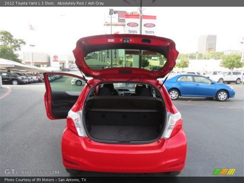 Absolutely Red / Ash Gray 2012 Toyota Yaris L 3 Door