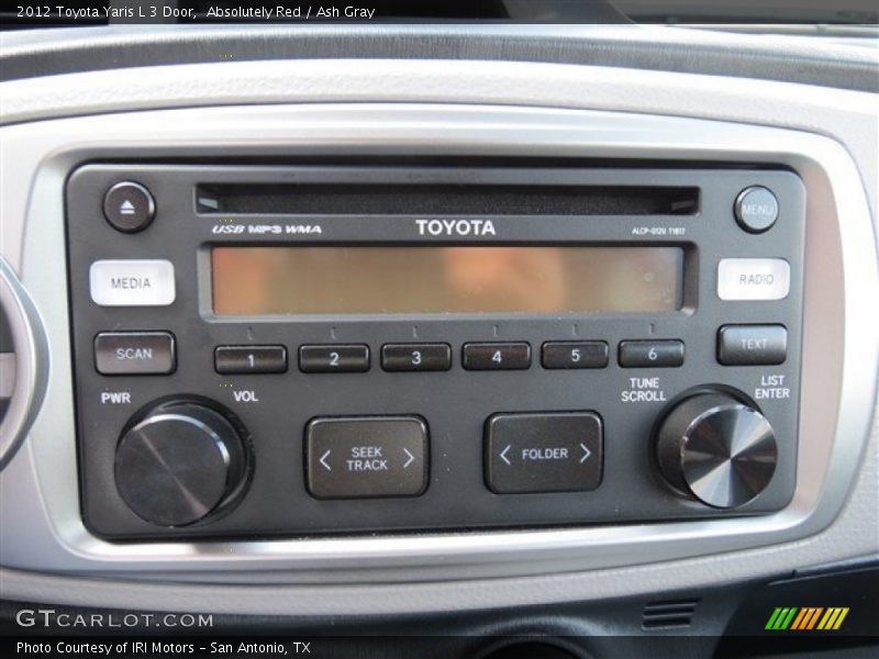 Absolutely Red / Ash Gray 2012 Toyota Yaris L 3 Door