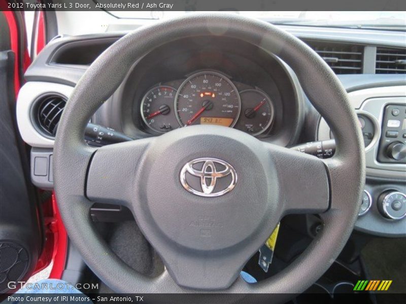 Absolutely Red / Ash Gray 2012 Toyota Yaris L 3 Door