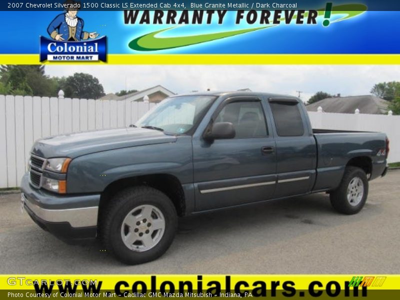 Blue Granite Metallic / Dark Charcoal 2007 Chevrolet Silverado 1500 Classic LS Extended Cab 4x4