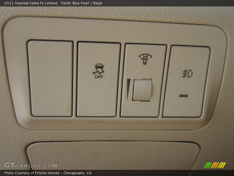 Pacific Blue Pearl / Beige 2011 Hyundai Santa Fe Limited