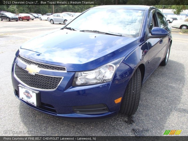 Blue Topaz Metallic / Medium Titanium 2013 Chevrolet Cruze LT