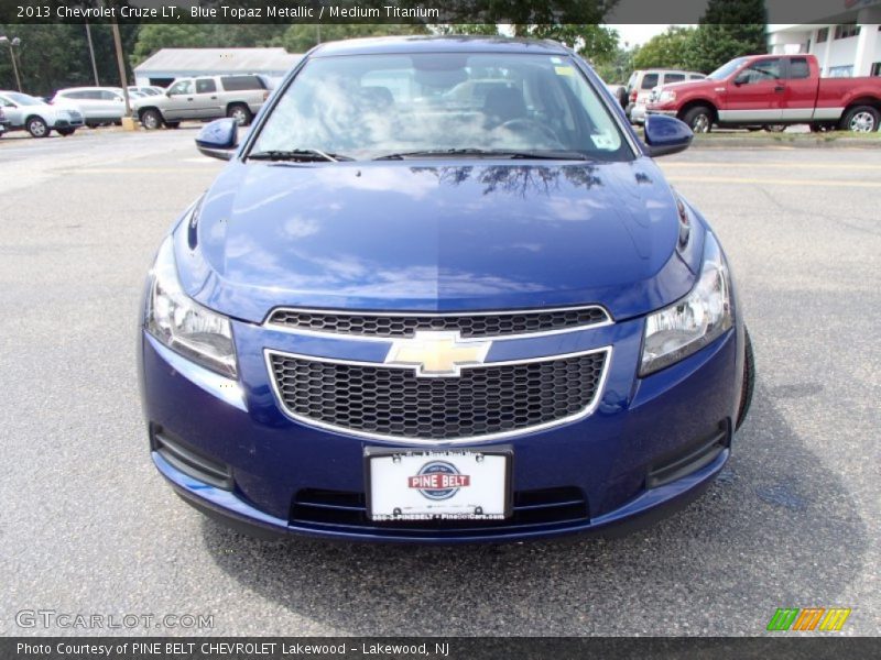 Blue Topaz Metallic / Medium Titanium 2013 Chevrolet Cruze LT