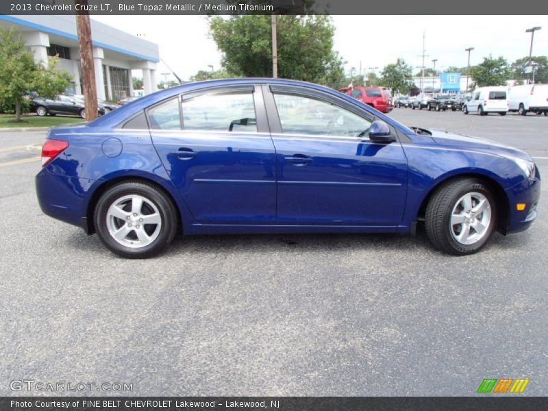 Blue Topaz Metallic / Medium Titanium 2013 Chevrolet Cruze LT