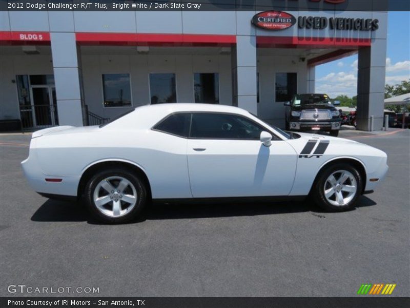 Bright White / Dark Slate Gray 2012 Dodge Challenger R/T Plus