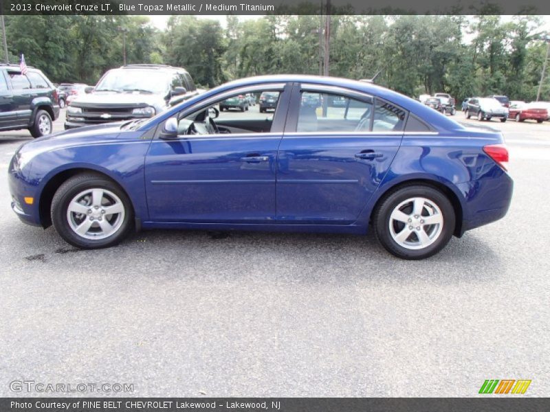 Blue Topaz Metallic / Medium Titanium 2013 Chevrolet Cruze LT
