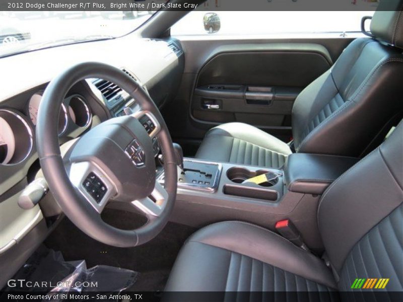 Bright White / Dark Slate Gray 2012 Dodge Challenger R/T Plus