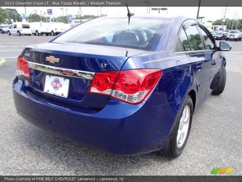 Blue Topaz Metallic / Medium Titanium 2013 Chevrolet Cruze LT