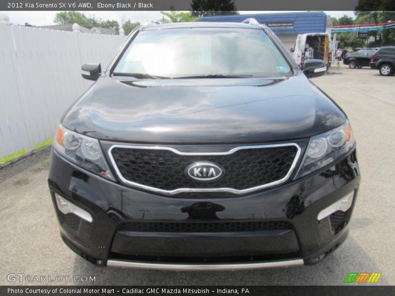 Ebony Black / Black 2012 Kia Sorento SX V6 AWD