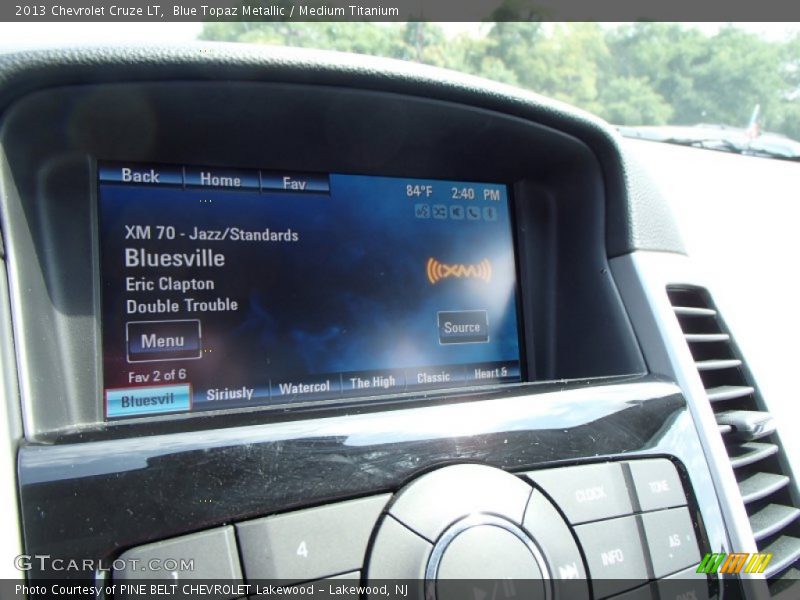 Blue Topaz Metallic / Medium Titanium 2013 Chevrolet Cruze LT