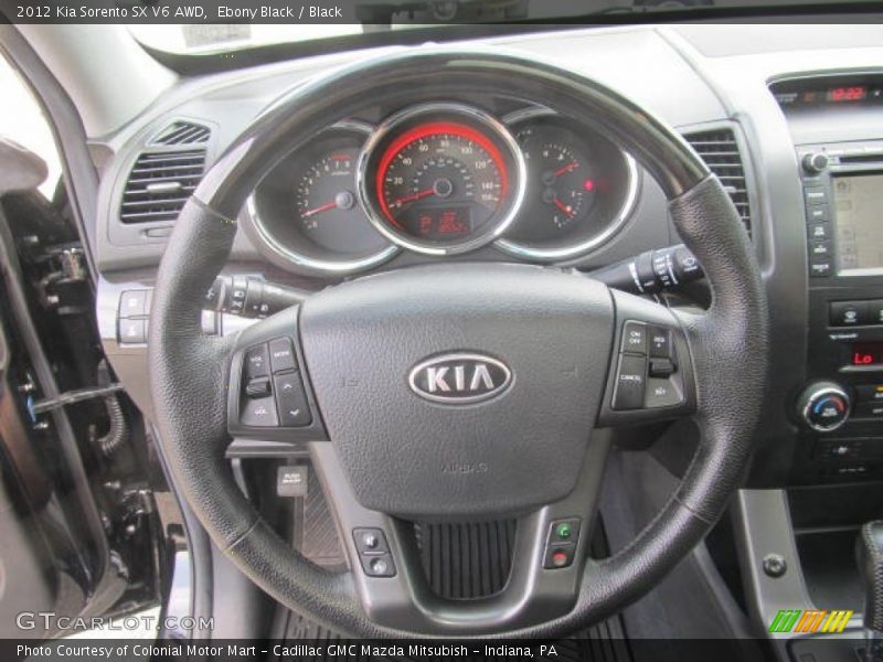 Ebony Black / Black 2012 Kia Sorento SX V6 AWD
