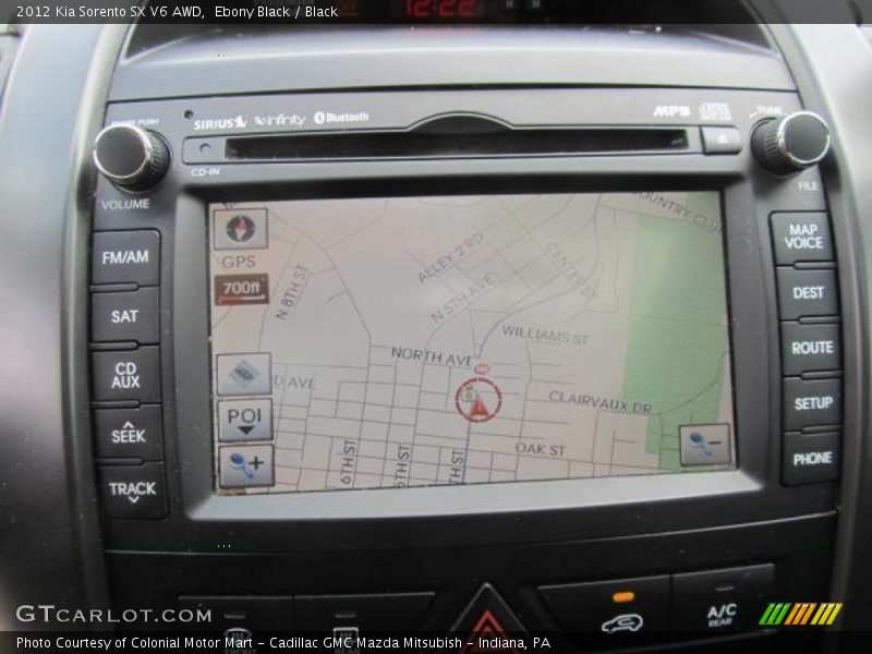 Ebony Black / Black 2012 Kia Sorento SX V6 AWD