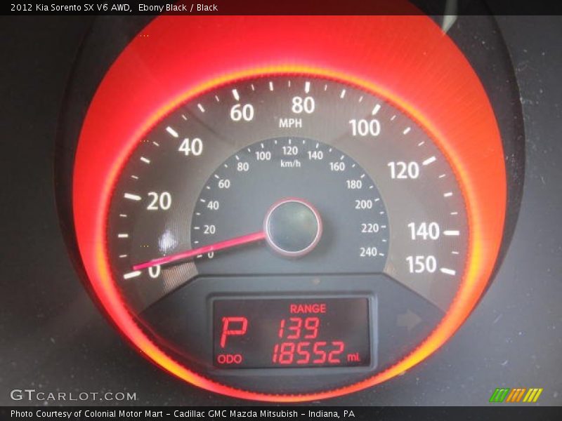 Ebony Black / Black 2012 Kia Sorento SX V6 AWD