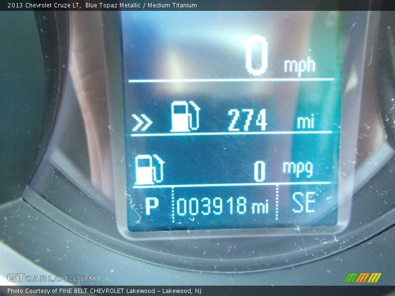 Blue Topaz Metallic / Medium Titanium 2013 Chevrolet Cruze LT