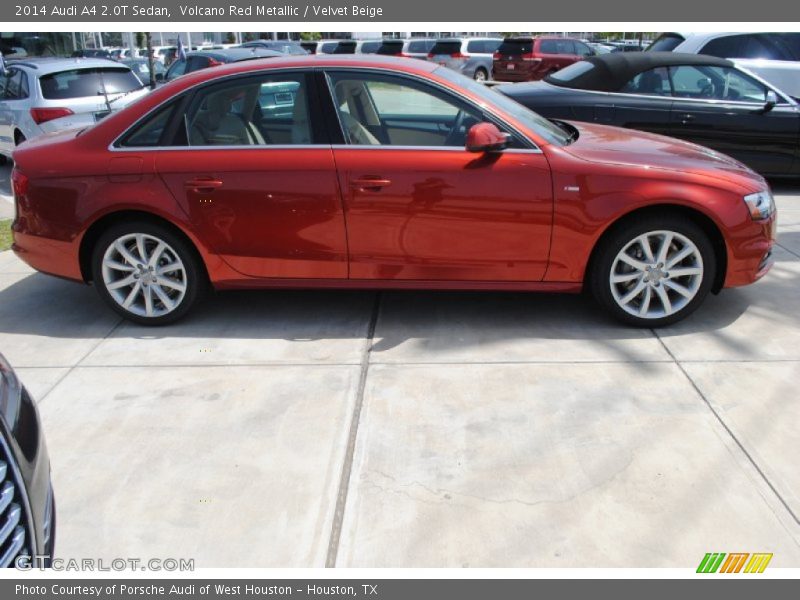 Volcano Red Metallic / Velvet Beige 2014 Audi A4 2.0T Sedan