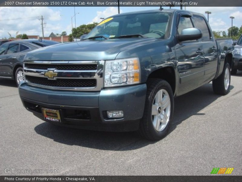Blue Granite Metallic / Light Titanium/Dark Titanium Gray 2007 Chevrolet Silverado 1500 LTZ Crew Cab 4x4