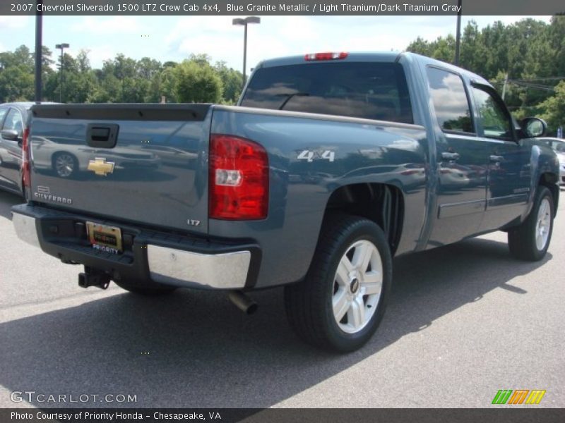 Blue Granite Metallic / Light Titanium/Dark Titanium Gray 2007 Chevrolet Silverado 1500 LTZ Crew Cab 4x4