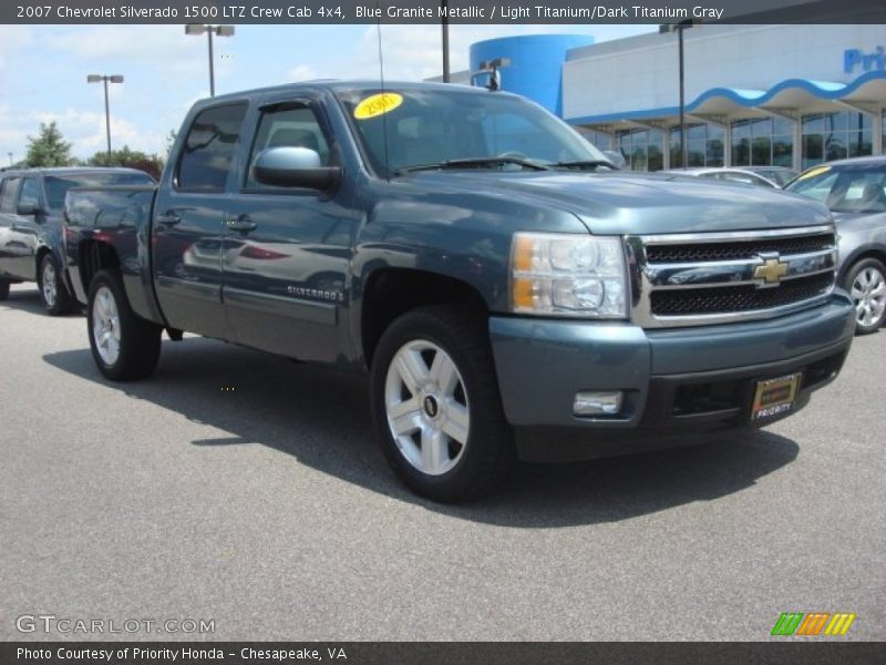 Blue Granite Metallic / Light Titanium/Dark Titanium Gray 2007 Chevrolet Silverado 1500 LTZ Crew Cab 4x4