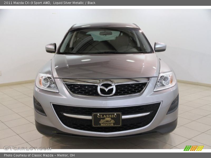 Liquid Silver Metallic / Black 2011 Mazda CX-9 Sport AWD