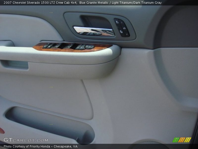 Blue Granite Metallic / Light Titanium/Dark Titanium Gray 2007 Chevrolet Silverado 1500 LTZ Crew Cab 4x4