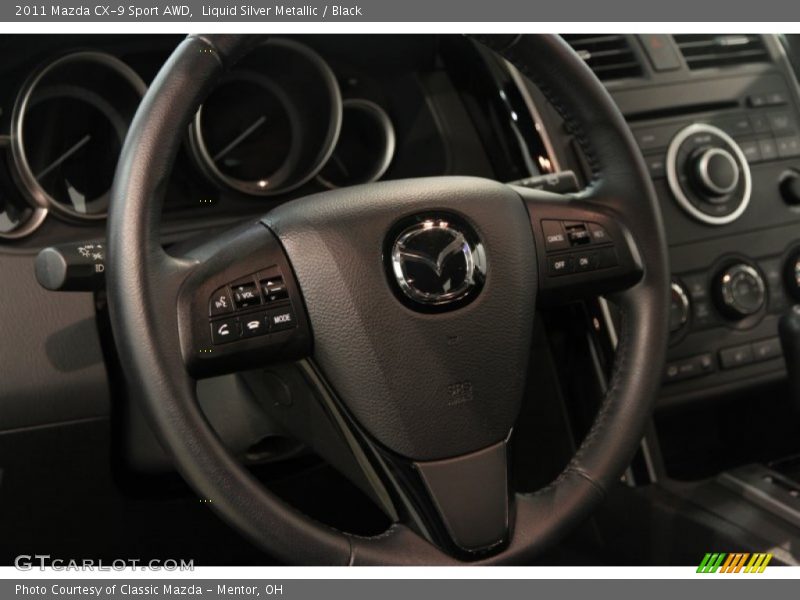 Liquid Silver Metallic / Black 2011 Mazda CX-9 Sport AWD
