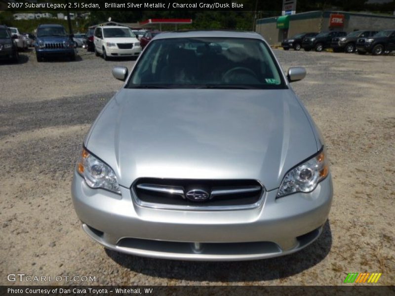Brilliant Silver Metallic / Charcoal Gray/Dusk Blue 2007 Subaru Legacy 2.5i Sedan
