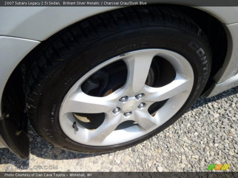 Brilliant Silver Metallic / Charcoal Gray/Dusk Blue 2007 Subaru Legacy 2.5i Sedan
