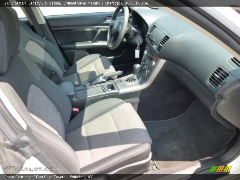Brilliant Silver Metallic / Charcoal Gray/Dusk Blue 2007 Subaru Legacy 2.5i Sedan