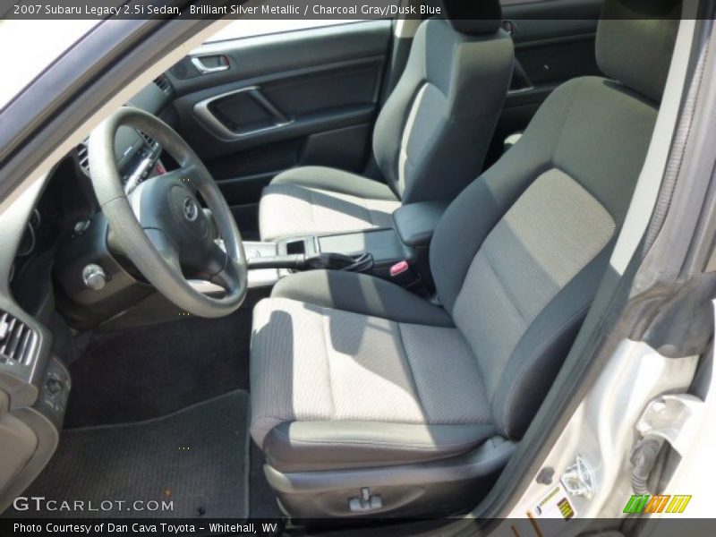 Brilliant Silver Metallic / Charcoal Gray/Dusk Blue 2007 Subaru Legacy 2.5i Sedan