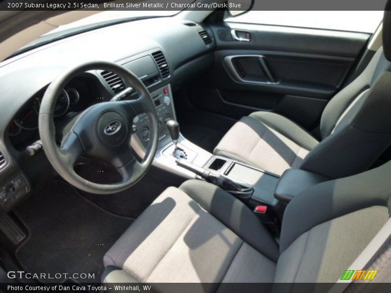 Brilliant Silver Metallic / Charcoal Gray/Dusk Blue 2007 Subaru Legacy 2.5i Sedan