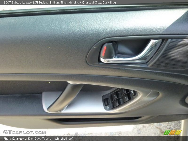 Brilliant Silver Metallic / Charcoal Gray/Dusk Blue 2007 Subaru Legacy 2.5i Sedan