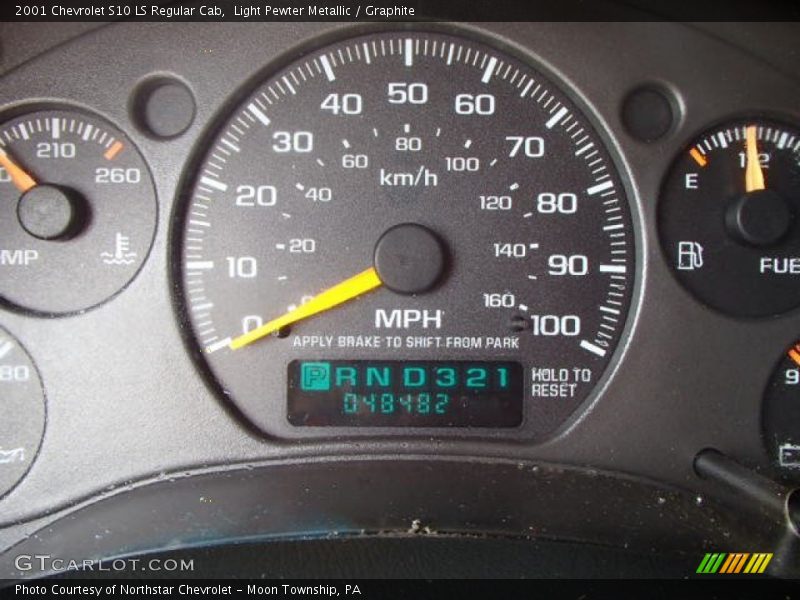Light Pewter Metallic / Graphite 2001 Chevrolet S10 LS Regular Cab