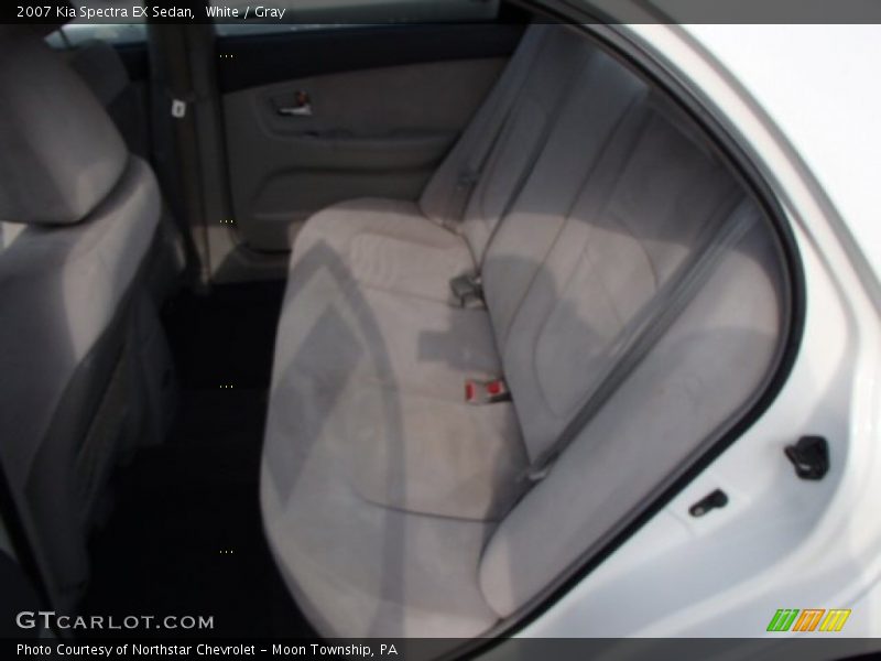 White / Gray 2007 Kia Spectra EX Sedan