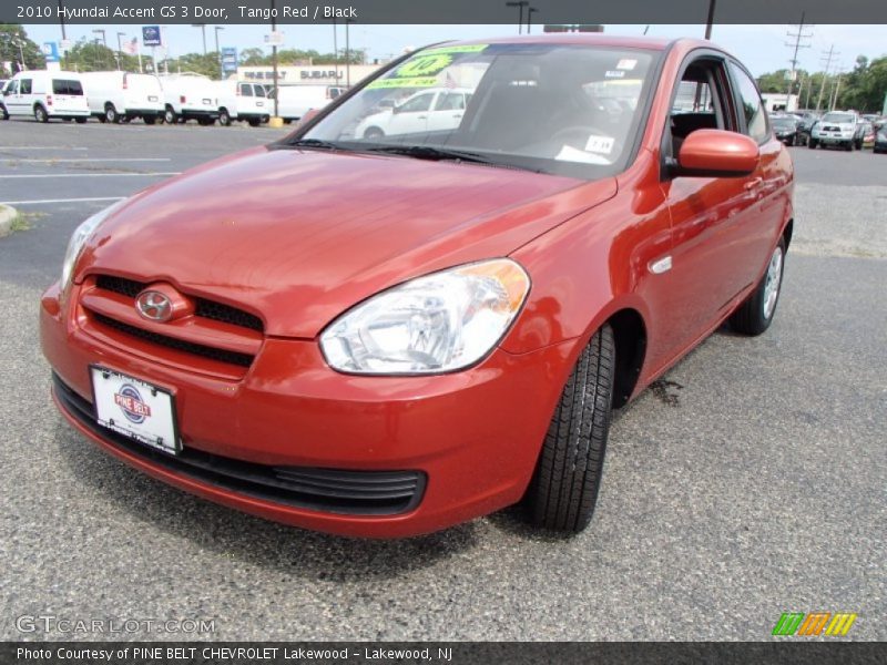 Tango Red / Black 2010 Hyundai Accent GS 3 Door