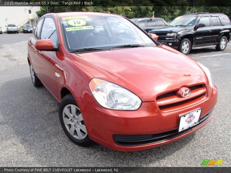 Tango Red / Black 2010 Hyundai Accent GS 3 Door
