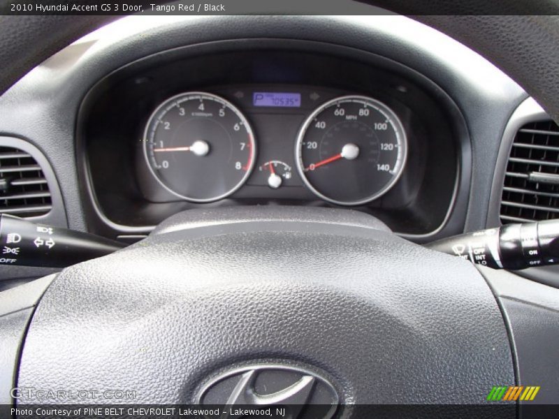 Tango Red / Black 2010 Hyundai Accent GS 3 Door